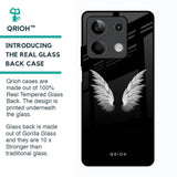 White Angel Wings Glass Case for Redmi Note 13 5G