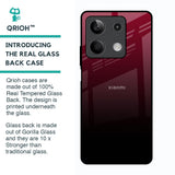 Wine Red Glass Case For Redmi Note 13 5G