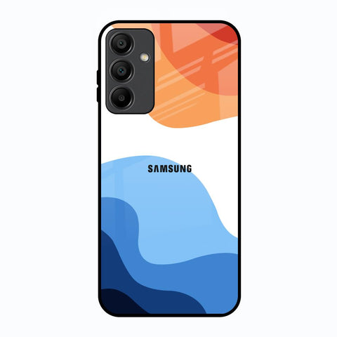 Wavy Color Pattern Samsung Galaxy A15 5G Glass Back Cover Online