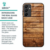 Wooden Planks Glass Case for Samsung Galaxy A15 5G