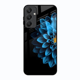 Half Blue Flower Samsung Galaxy A25 5G Glass Back Cover Online