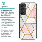 Geometrical Marble Glass Case for Samsung Galaxy A25 5G