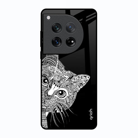 Kitten Mandala Oneplus 12 Glass Back Cover Online