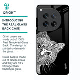 Kitten Mandala Glass Case for Oneplus 12