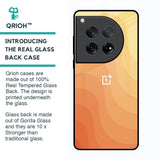 Orange Curve Pattern Glass Case for Oneplus 12