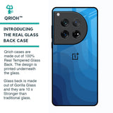 Blue Wave Abstract Glass Case for Oneplus 12