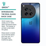 Blue Rhombus Pattern Glass Case for Oneplus 12