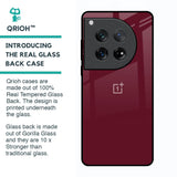 Classic Burgundy Glass Case for Oneplus 12