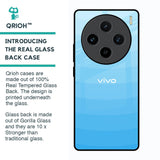 Wavy Blue Pattern Glass Case for Vivo X100 5G