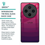 Wavy Pink Pattern Glass Case for Vivo X100 5G