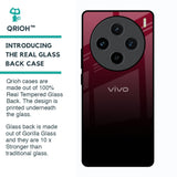 Wine Red Glass Case For Vivo X100 5G