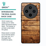 Wooden Planks Glass Case for Vivo X100 5G