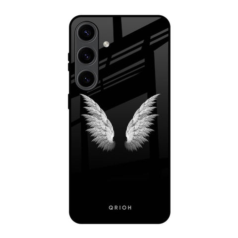 White Angel Wings Samsung Galaxy S24 5G Glass Back Cover Online