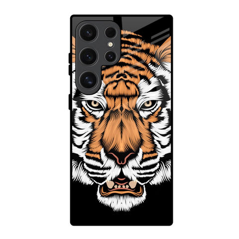 Angry Tiger Samsung Galaxy S24 Ultra 5G Glass Back Cover Online