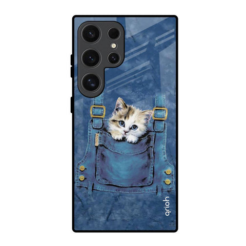 Kitty In Pocket Samsung Galaxy S24 Ultra 5G Glass Back Cover Online