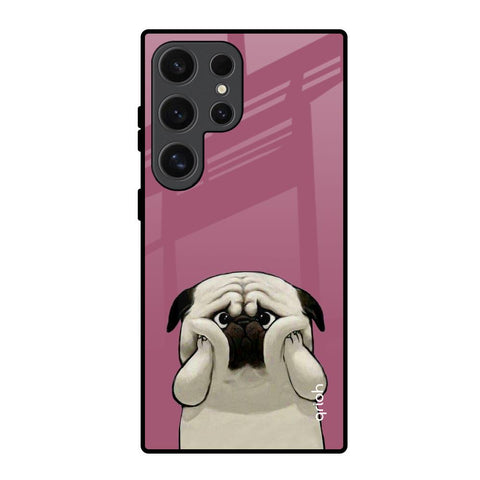Funny Pug Face Samsung Galaxy S24 Ultra 5G Glass Back Cover Online