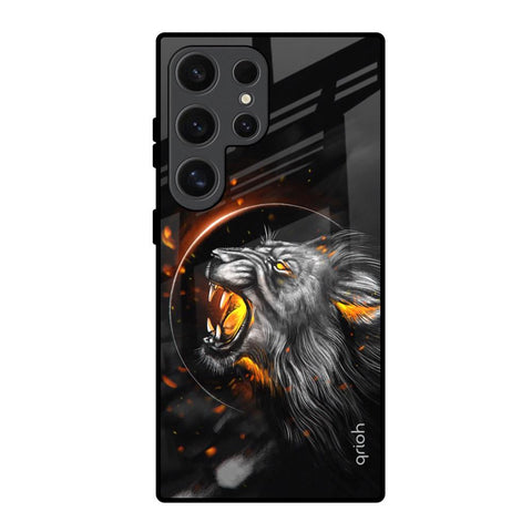 Aggressive Lion Samsung Galaxy S24 Ultra 5G Glass Back Cover Online