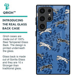 Blue Cheetah Glass Case for Samsung Galaxy S24 Ultra 5G