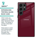 Classic Burgundy Glass Case for Samsung Galaxy S24 Ultra 5G