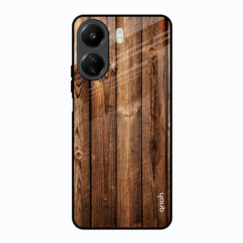 Timber Printed Redmi 13C Glass Back Cover Online