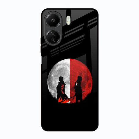 Anime Red Moon Redmi 13C Glass Back Cover Online
