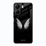 White Angel Wings Redmi 13C Glass Back Cover Online