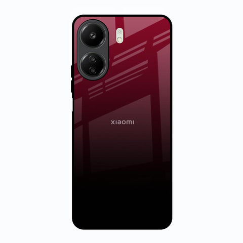 Wine Red Redmi 13C Glass Back Cover Online