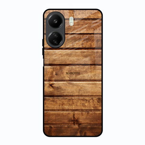 Wooden Planks Redmi 13C Glass Back Cover Online