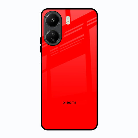 Blood Red Redmi 13C Glass Back Cover Online
