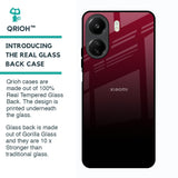 Wine Red Glass Case For Redmi 13C