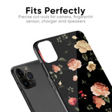 Black Spring Floral Glass Case for Apple iPhone 6