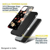 Black Spring Floral Glass Case for Apple iPhone 13 Mini