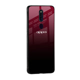 Wine Red Glass Case For OPPO F21 Pro 4G