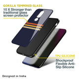 Tricolor Stripes Glass Case For Oppo F11 Pro