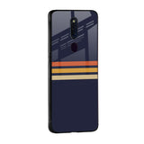 Tricolor Stripes Glass Case For Oppo F19s