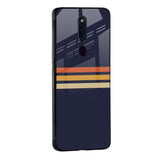 Tricolor Stripes Glass Case For Oppo Reno6