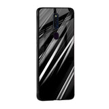 Black & Grey Gradient Glass Case For Oppo A96
