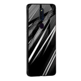 Black & Grey Gradient Glass Case For Oppo A74