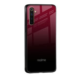 Wine Red Glass Case For Realme 10 Pro Plus 5G