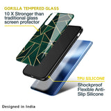 Abstract Green Glass Case For Realme 9 5G