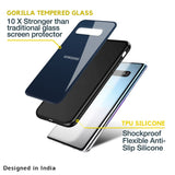 Overshadow Blue Glass Case For Samsung Galaxy M32