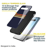 Tricolor Stripes Glass Case For Samsung Galaxy M53 5G