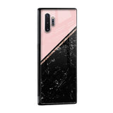 Marble Texture Pink Glass Case For Samsung Galaxy A70