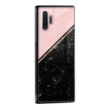 Marble Texture Pink Glass Case For Samsung Galaxy M53 5G