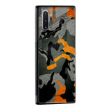 Camouflage Orange Glass Case For Samsung Galaxy A03s