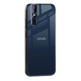 Overshadow Blue Glass Case For Vivo V23e 5G