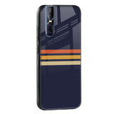 Tricolor Stripes Glass Case For Vivo V15 Pro