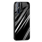 Black & Grey Gradient Glass Case For Vivo V23 5G