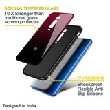 Wine Red Glass Case For Redmi Note 9 Pro