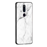 Modern White Marble Glass case for Oppo Reno8 Pro 5G